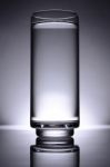 Glass Of Water Spot Light Dark Stock Photo