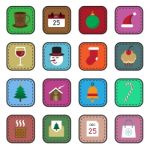 Christmas Icon Set  Illustration Stock Photo