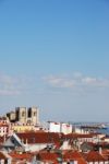 Lisbon Cityscape With S頃athedral Stock Photo