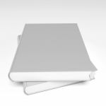 3d Blank Book Cover Grey Background Stock Photo