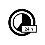 24 Hour Signal Symbol Icon  Illustration On White Ba Stock Photo