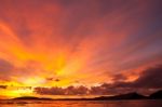 Sunset At Ao Nang Bay, Thailand Stock Photo