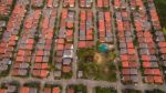 Aerial View Of Home Village In Thailand Use For Land Development And Property Real Estate Business Stock Photo