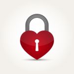  Love Heart Lock Security Concept Stock Photo