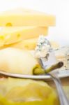 Cheese And Pears Stock Photo