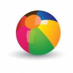 Colorful Beach Ball Stock Photo