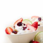 Fruit And Yogurt Salad Healthy Breakfast Stock Photo