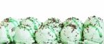 Chocolate Chip Mint Ice Cream Stock Photo