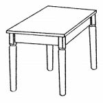 Line Drawing Of Table -simple Line Stock Photo