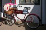 Penarth Wales Uk March 2014 - View Of An Old Tradesman Bicycle O Stock Photo