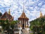 Worship Buddhist Pavilion Statue At Temple In Thailand  Stock Photo