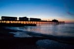 Sunrise Over Southwold Pier Stock Photo