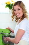 Pretty Female Chef Stock Photo