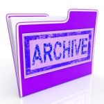 Archive File Indicates Organized Folders And Document Stock Photo