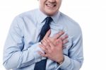 Man Has Sudden Heart Attack Stock Photo