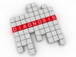 3d Image Diagnosis Issues Concept Word Cloud Background Stock Photo