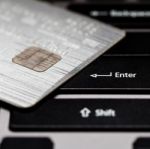 Online Shopping With Credit Card Stock Photo