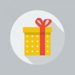 Christmas Flat Icon. Gift Stock Photo