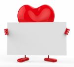 Message Heart Shows Text Space And Communicate Stock Photo