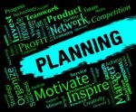 Planning Words Represents Organizer Date And Planner Stock Photo