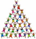 Tower Of Kids Stock Photo