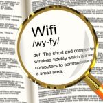 Wifi Definition Magnifier Stock Photo