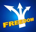 Freedom Arrows Indicates Break Out And Escape Stock Photo