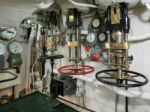 Pressure Valves On Hms Belfast Stock Photo