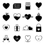 Valentine Icon Set  Illustration Stock Photo