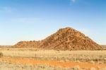 Rocks On The Desert In Namibia Stock Photo