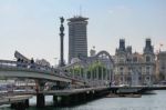 Skyline In Barcelona Stock Photo