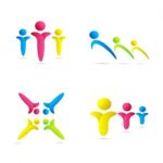 Colorful team Icons Stock Photo