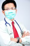 Medical Doctor Folded Arms Stock Photo