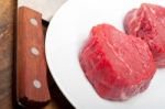 Raw Beef Filet Mignon Stock Photo