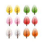 Colorful  Tree Isolated Stock Photo