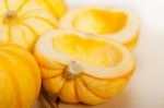 Fresh Yellow Pumpkin Stock Photo