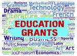 Education Grants Represents Learning Words And Finance Stock Photo