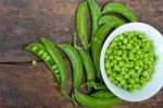 Hearthy Fresh Green Peas Stock Photo