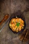 Baked Shrimp Vermicelli Stock Photo