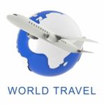 World Travel Indicates Planet Traveller 3d Rendering Stock Photo