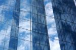 Blue Mirror Glass Building Stock Photo