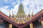 Grand Palace And Wat Phra Kaew Area, Bangkok, Thailand Stock Photo