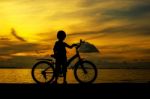 Young Biker Stock Photo