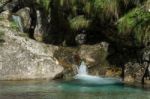 Pool Of Horses At Val Vertova Lombardy Near Bergamo In Italy Stock Photo