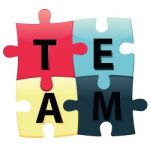 Puzzle Team Stock Photo