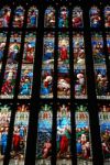 Religious Stained Glass Windows Stock Photo