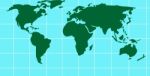 World Map In Grid Lines Stock Photo