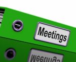 File With Meeting Word Stock Photo