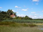 Red Brick House By The River Alde Stock Photo