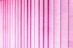 Closed Pink Fabric Blinds Curtains Stock Photo